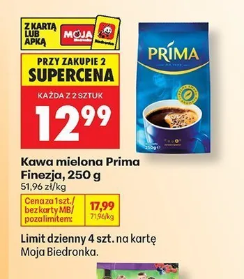 Kawa mielona Prima Finezja promocja w Biedronka