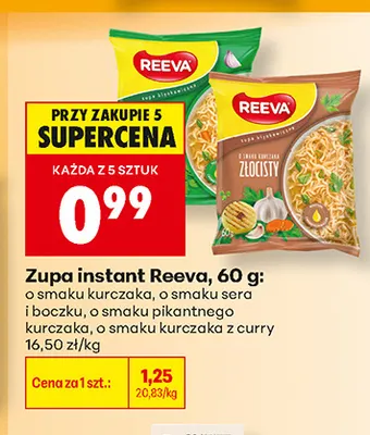 Zupa instant Reeva o smaku pikantnego kurczaka promocja w Biedronka
