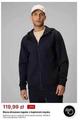 Bluza dresowa regular z kapturem męska 4F promocja w 4F