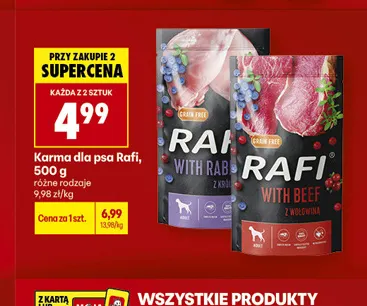 Karma dla psa Rafi z wołowiną promocja w Biedronka