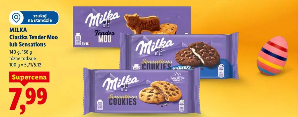 Ciastka Tender Moo lub Sensations, różne rodzaje promocja w Lidl