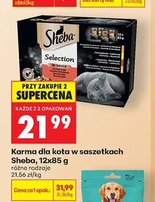 Karma dla kota w saszetkach Sheba 12-pak promocja w Biedronka