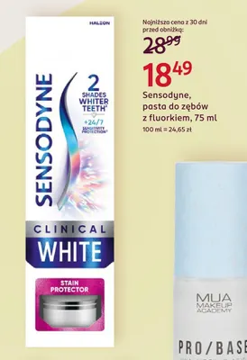 Pasta do zębów z fluorkiem Sensodyne promocja w Rossmann