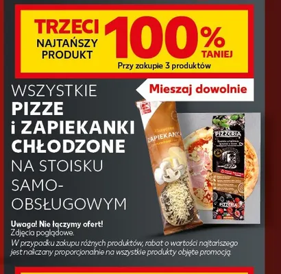 Pizze i zapiekanki chłodzone na stoisku samoobsługowym promocja w Kaufland