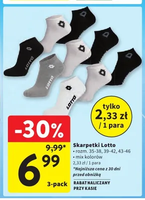 Skarpetki Lotto 3-pak promocja w Intermarche
