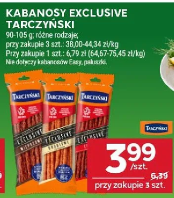 Kabanosy Exclusive Tarczyński różne rodzaje promocja w Stokrotka