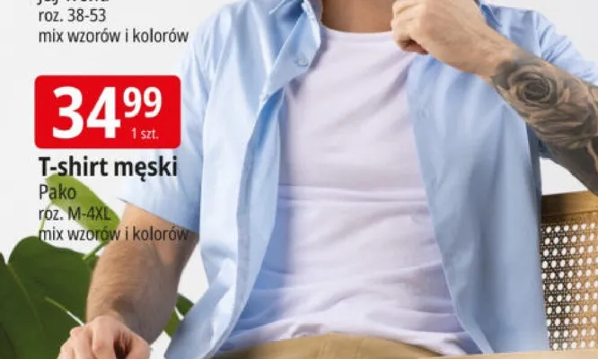 T-shirt męski Pako promocja w Leclerc