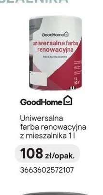 Uniwersalna farba renowacyjna z mieszalnika GoodHome promocja w Castorama