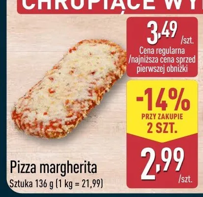 Pizza margherita promocja w Aldi
