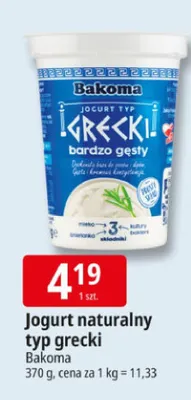 Jogurt naturalny typ grecki promocja w Leclerc