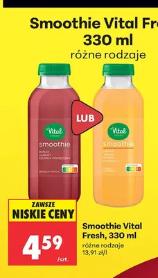 Smoothie burak jabłko czarna porzeczka Vital Fresh promocja w Biedronka