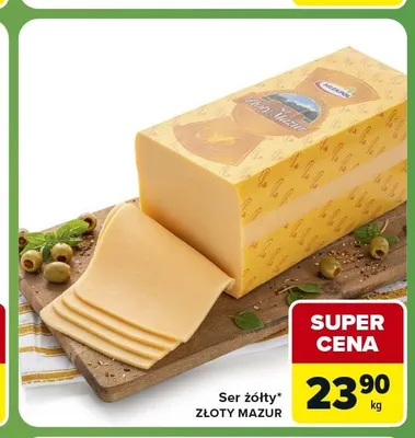 Ser żółty Złoty Mazur promocja w Carrefour Express