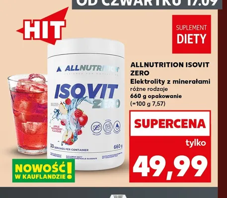 Elektrolity z minerałami Isovit Zero Allnutrition promocja w Kaufland
