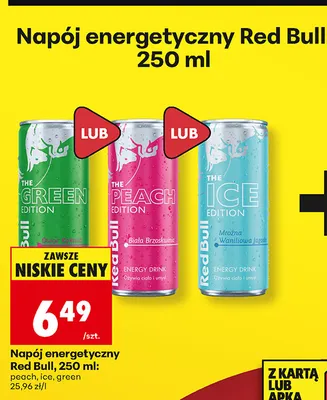 Napój energetyczny Red Bull peach promocja w Biedronka