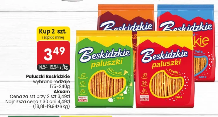 Paluszki Beskidzkie o smaku sera i cebulki promocja w Market Point
