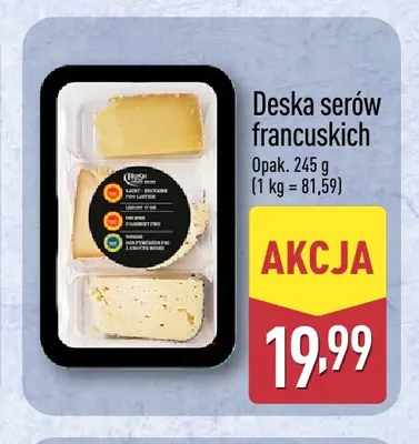 Deska serów francuskich promocja w Aldi