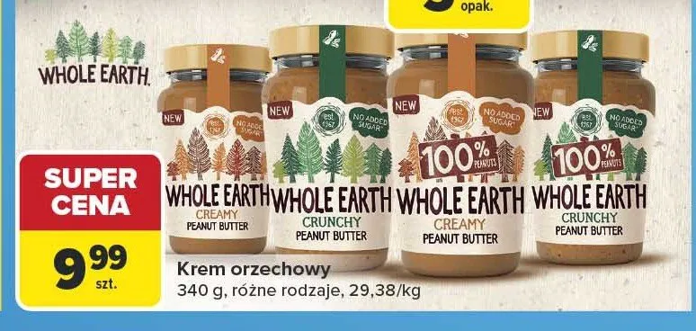 Krem orzechowy Whole Earth Creamy promocja w Carrefour
