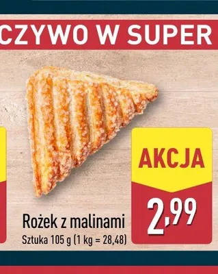Rożek z malinami promocja w Aldi