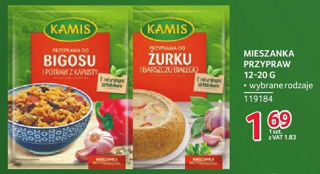 Mieszanka przypraw 12-20 g wybrane rodzaje Kamis promocja w Selgros