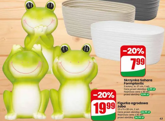 Figurka ogrodowa żaba 13x9x20cm promocja w Dino