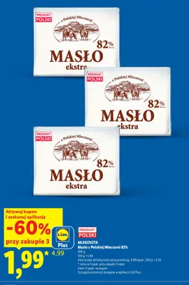 Masło ekstra z Polskiej Mleczarni promocja w Lidl