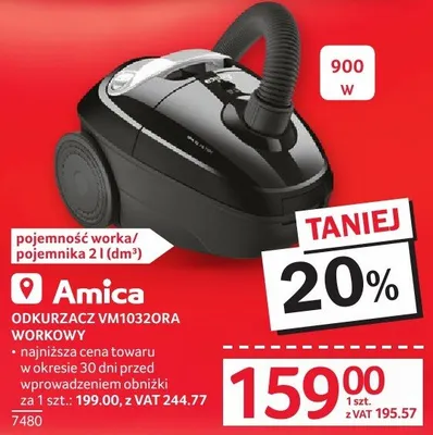 Odkurzacz workowy AMICA ODKURZACZ VM1032ORA promocja w Selgros