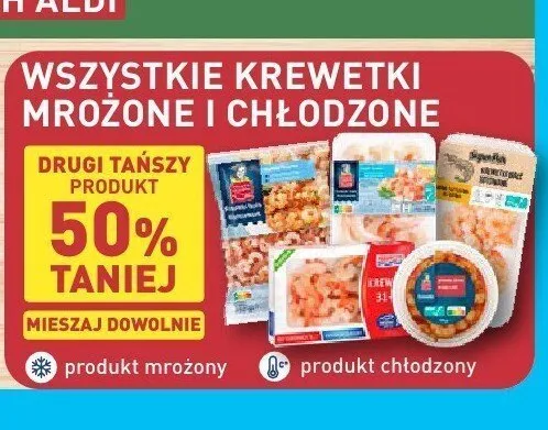 Krewetki mrożone promocja w Aldi