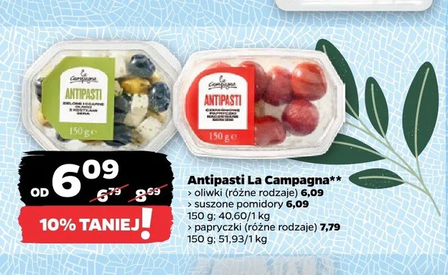 Antipasti suszone pomidory La Campagna promocja w Netto