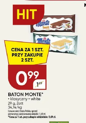 Baton Monte klasyczny Zott promocja w Chata Polska