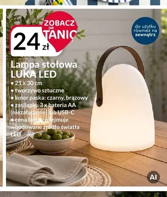 Lampa stołowa Luka LED promocja w Salony Agata