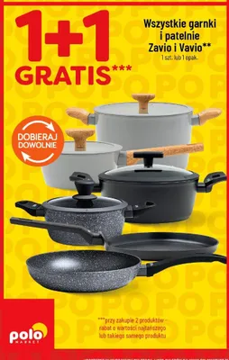 Garnki i patelnie Zavio i Vavio promocja w POLOmarket