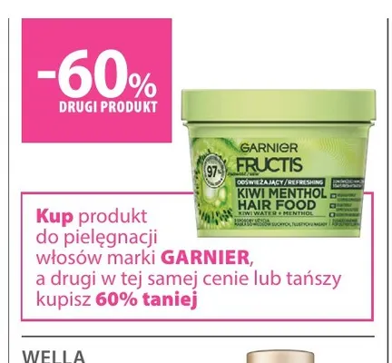 Maska do włosów Fructis Kiwi Menthol Hair Food Garnier promocja w Hebe