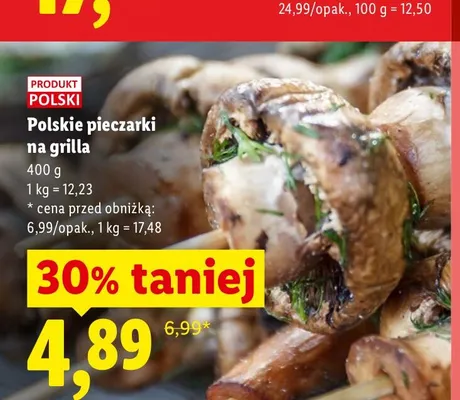 Polskie pieczarki na grilla Ryneczek Lidla promocja w Lidl