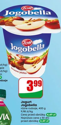 Jogurt Jogobella różne rodzaje promocja w Dino