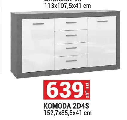 Komoda 2D4S Trebbia promocja w Merkury Market