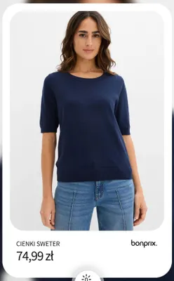 Cienki sweter Bonprix promocja w bonprix