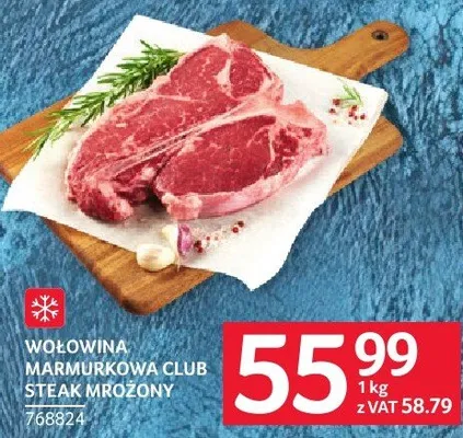 Wołowina marmorkowa Club Steak mrożony 996964 promocja w Selgros