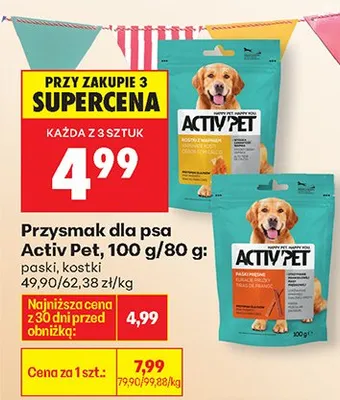 Przysmak dla psa paski promocja w Biedronka