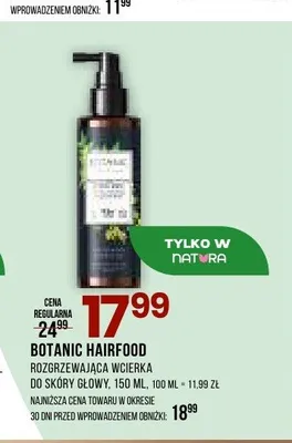 Rozgrzewająca wcierka do skóry głowy Botanic Hairfood promocja w Drogerie Natura