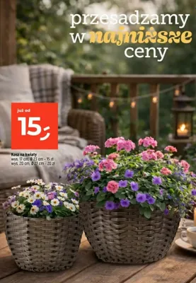 Kosz na kwiaty wys.20cm Ø27cm promocja w Dealz