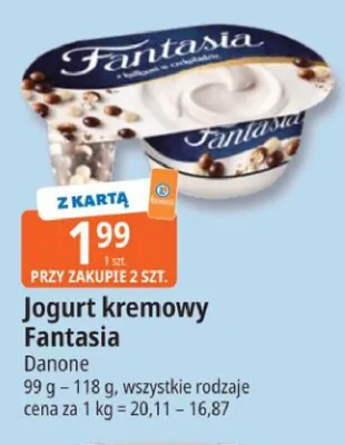 Jogurt kremowy Fantasia Danone promocja w Leclerc
