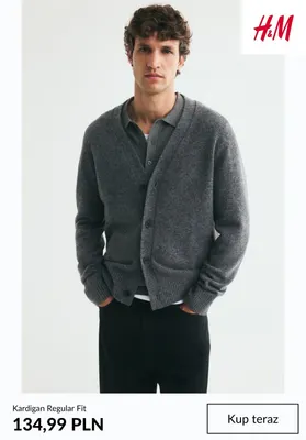 Kardigan Regular Fit H & M promocja w H&M