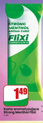 Karta aromatyzująca Strong Menthol Flixi promocja w Dino