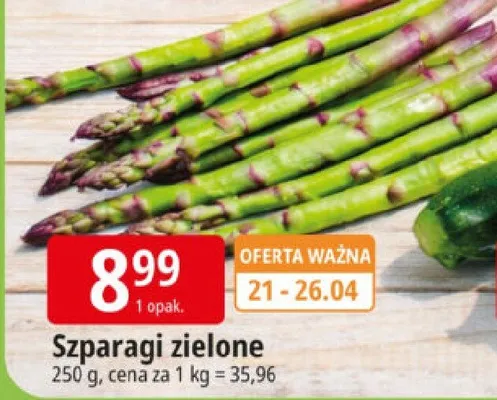 Szparagi zielone promocja w Leclerc