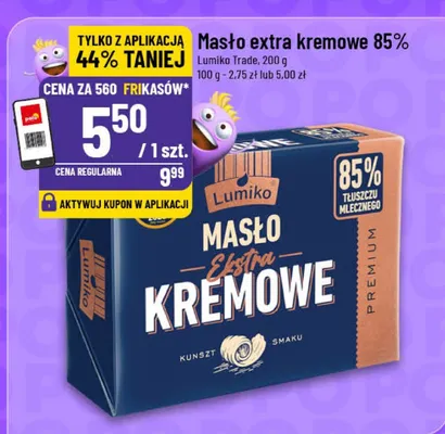 Masło Masło extra kremowe 85% Lumiko Frante promocja w POLOmarket