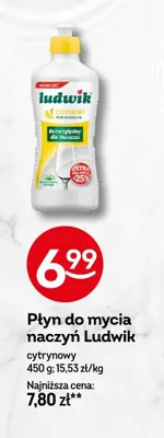 Płyn do mycia naczyń Ludwik cytrynowy promocja w Żabka
