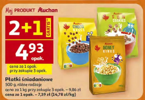 Płatki śniadaniowe promocja w Auchan