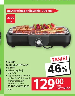 Grill elektryczny Severin Pg 8554 promocja w Selgros