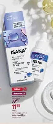 Serum nawilżające do twarzy na noc Isana promocja w Rossmann