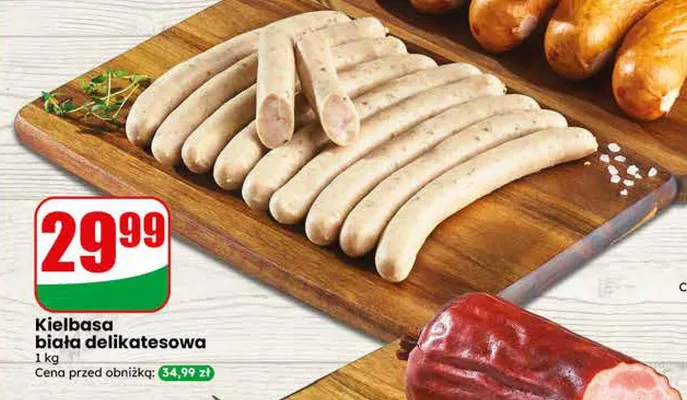 Kiełbasa biała delikatesowa Agro Rydzyna promocja w Dino